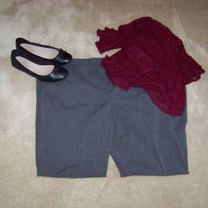 East 5th Gray Pinstripe Dress Pants 14